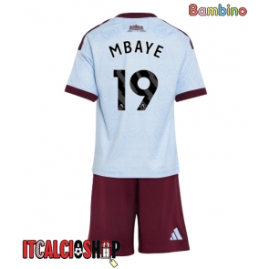 Aston Villa Ibrahim Mbaye #19 Terza Maglia Bambino 2026-27 Manica Corta (+ Pantaloni corti)